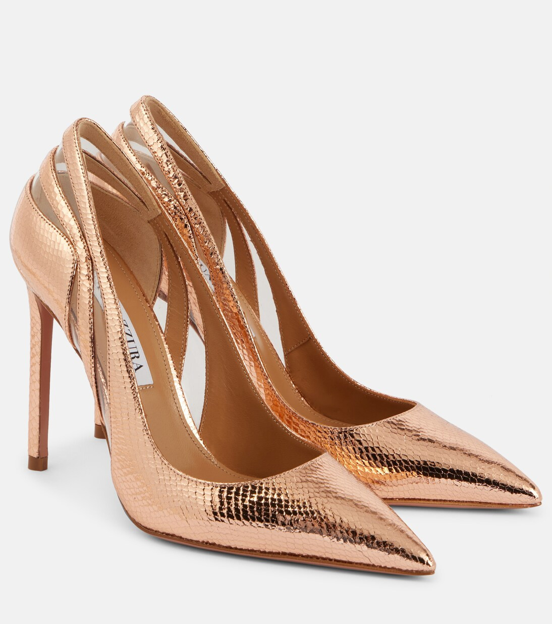 Talk To Me 105 metallic leather pumps | Mytheresa (US/CA)