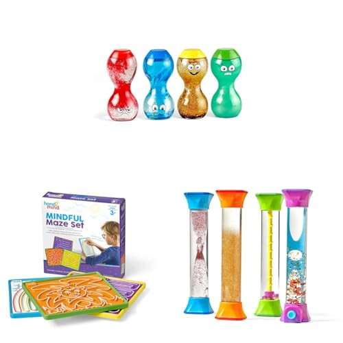 hand2mind Express Your Feelings Sensory Bottles & Mindful Maze Boards & Sensory Fidget Tubes | Amazon (US)