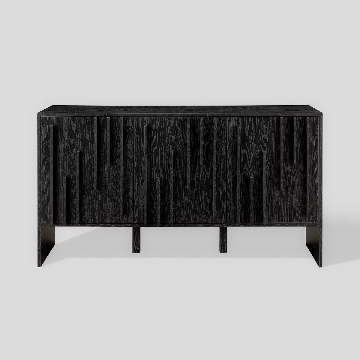 Modern Staggered Vertical Accent 3 Door Sideboard - Saracina Home | Target