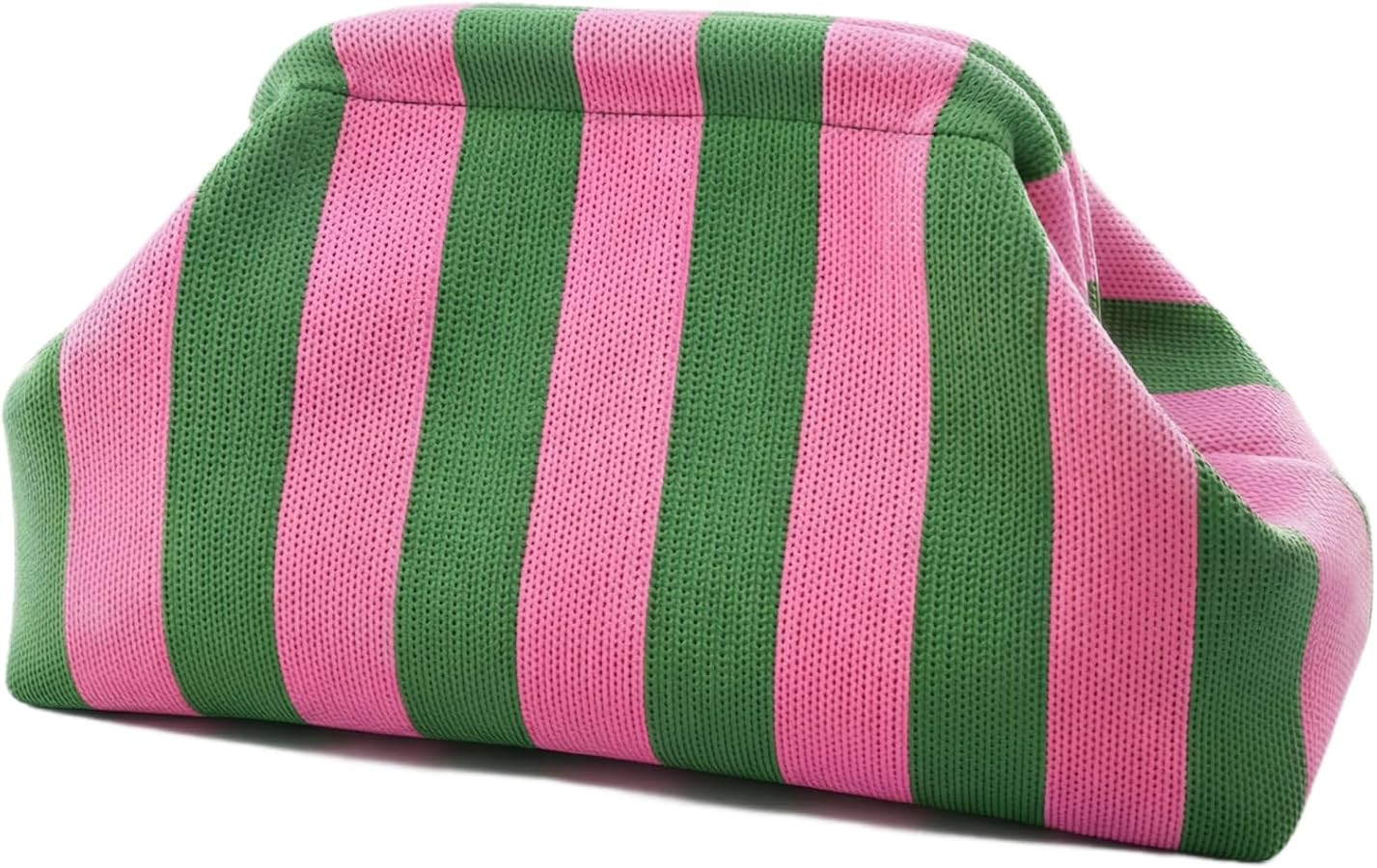 Woven Crochet Clutch Purse for Women, Summer Beach Striped Dumpling Bag, Evening Handbag, Colorfu... | Amazon (US)
