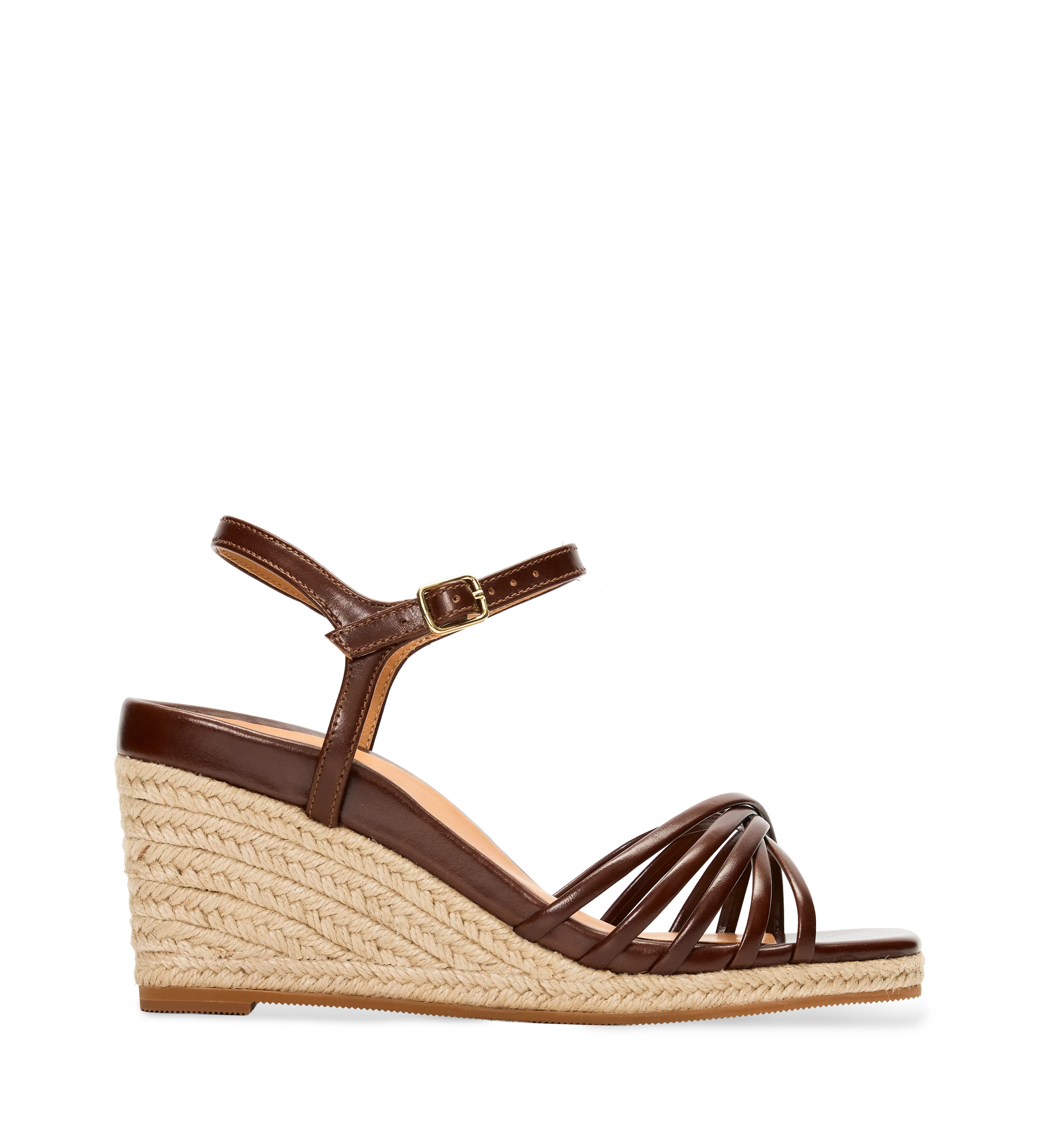 Penelopina Cocoa Brown Leather Wedges | Bared Footwear | Bared Footwear