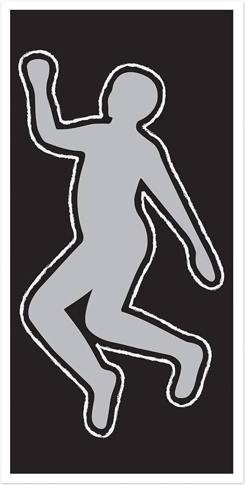 Beistle PSI Body Silhouette, 30 by 5-Feet,White/Black/Silver | Amazon (US)