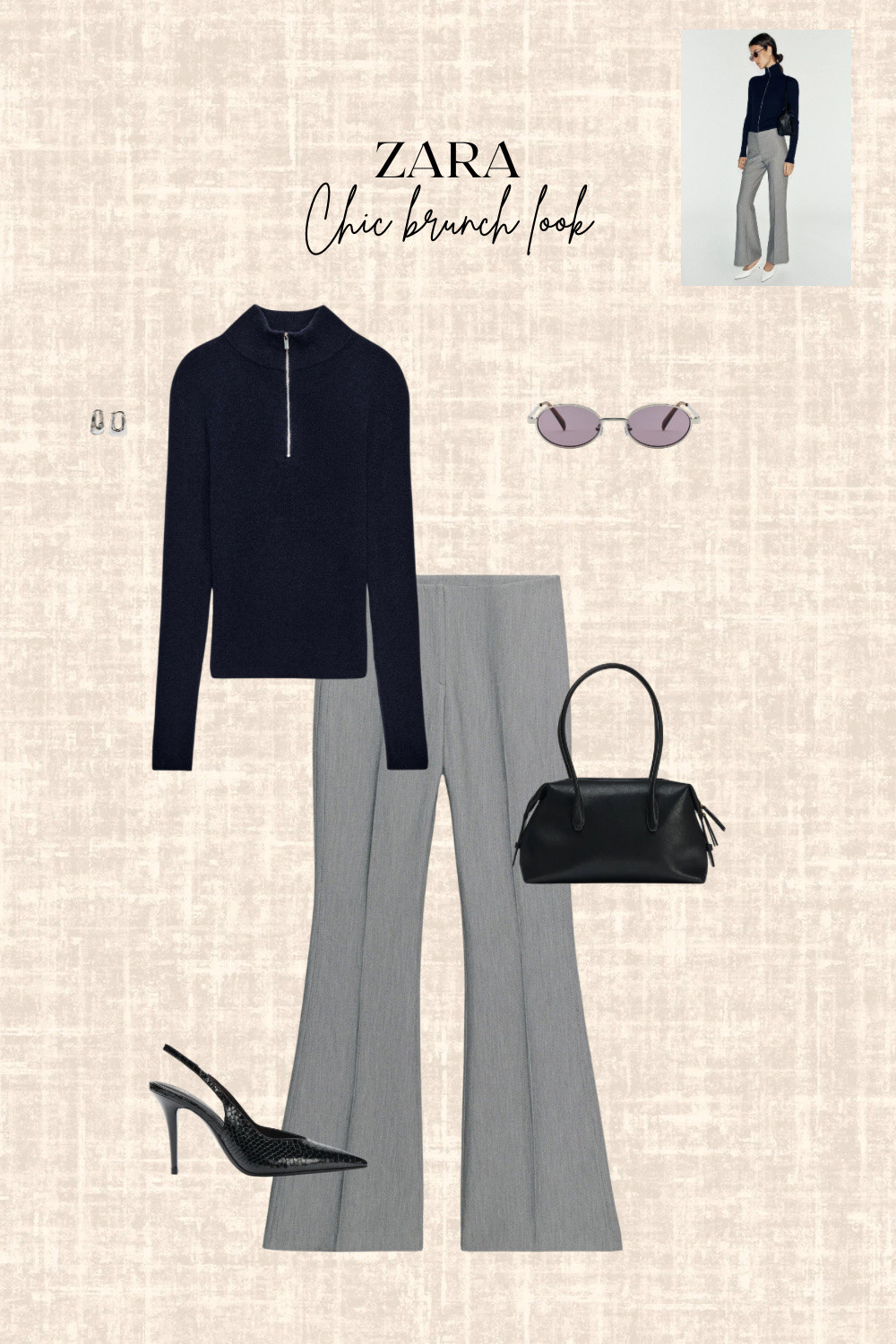 Zara Chic Brunch Look! 

Sweater, pants, bag, heels, sunglasses, earrings

#LTKstyletip #LTKbag #LTKover50style