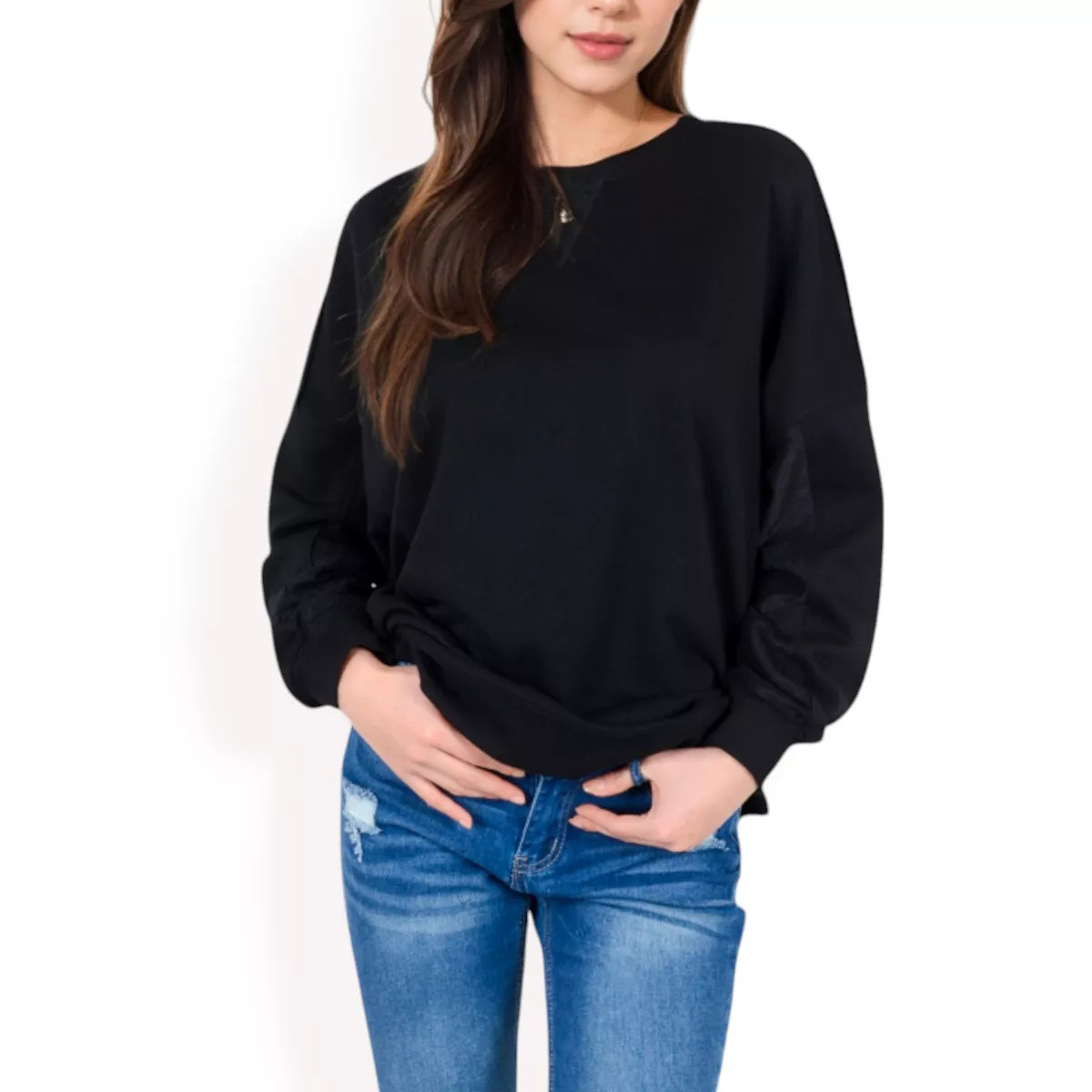 Anna-Kaci Women's Long Sleeve Oversized Crewneck Sweatshirt with Drop Shoulders | Target