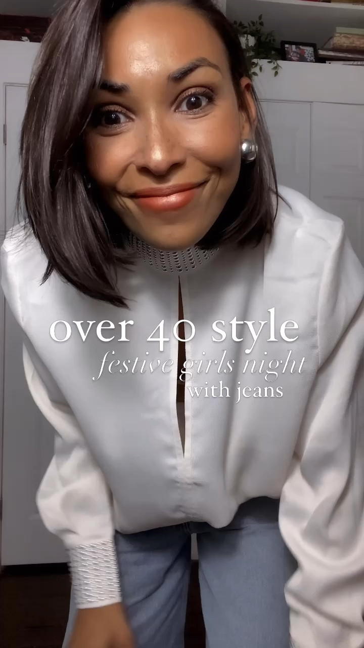 Over 40 style — festive girls night outfit with jeans ✨

#LTKStyleTip #LTKOver40 #LTKParties