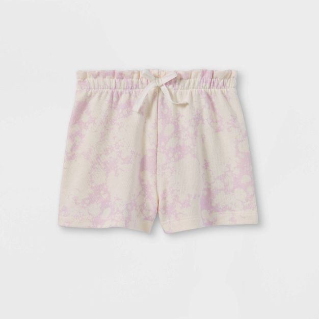 Grayson Mini Toddler Girls' Ribbed Paperbag Waist Shorts - Purple | Target