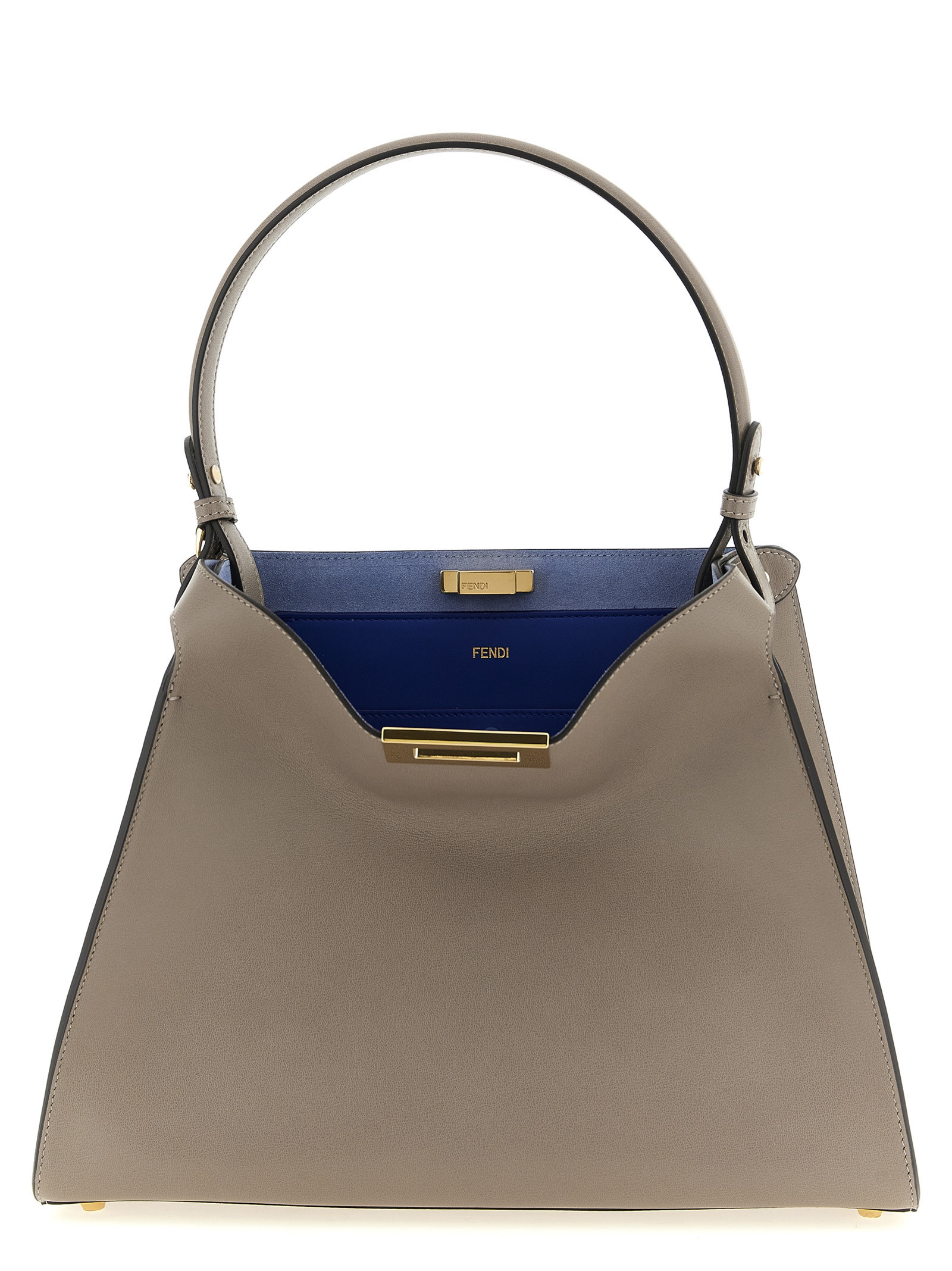 Fendi Way medium handbag Gray Calfskin Leather (bos Taurus) Hand Bags - Women | Italist.com US