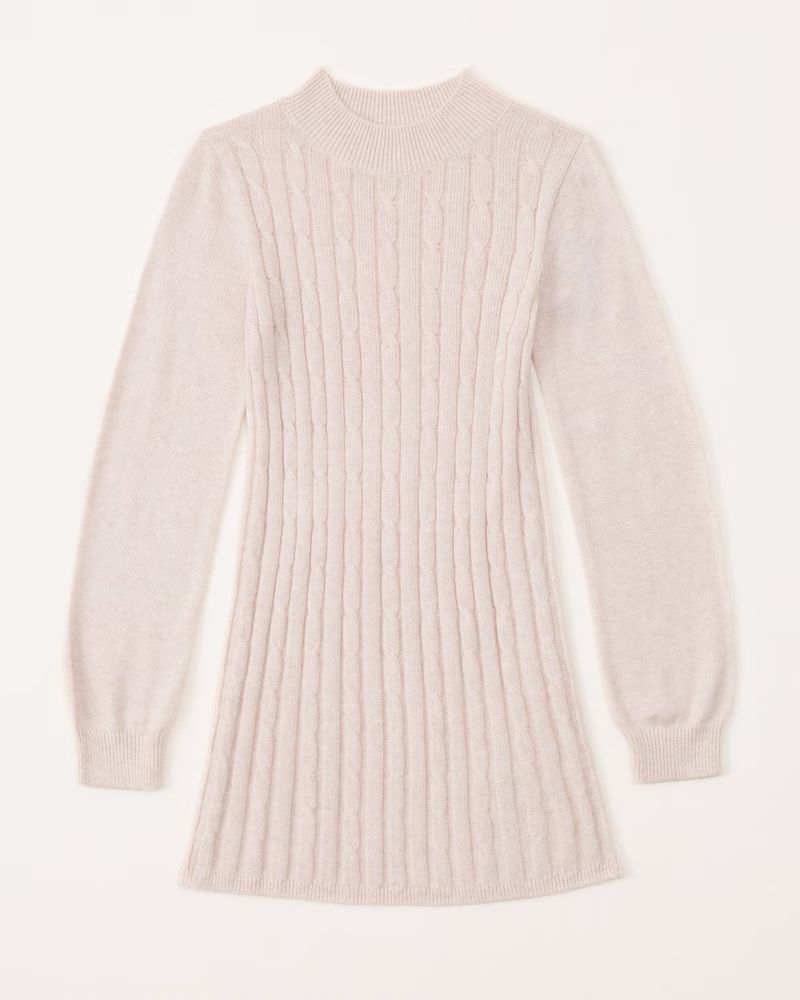 girls cable mockneck sweater dress | girls dresses & rompers | Abercrombie.com | Abercrombie & Fitch (US)