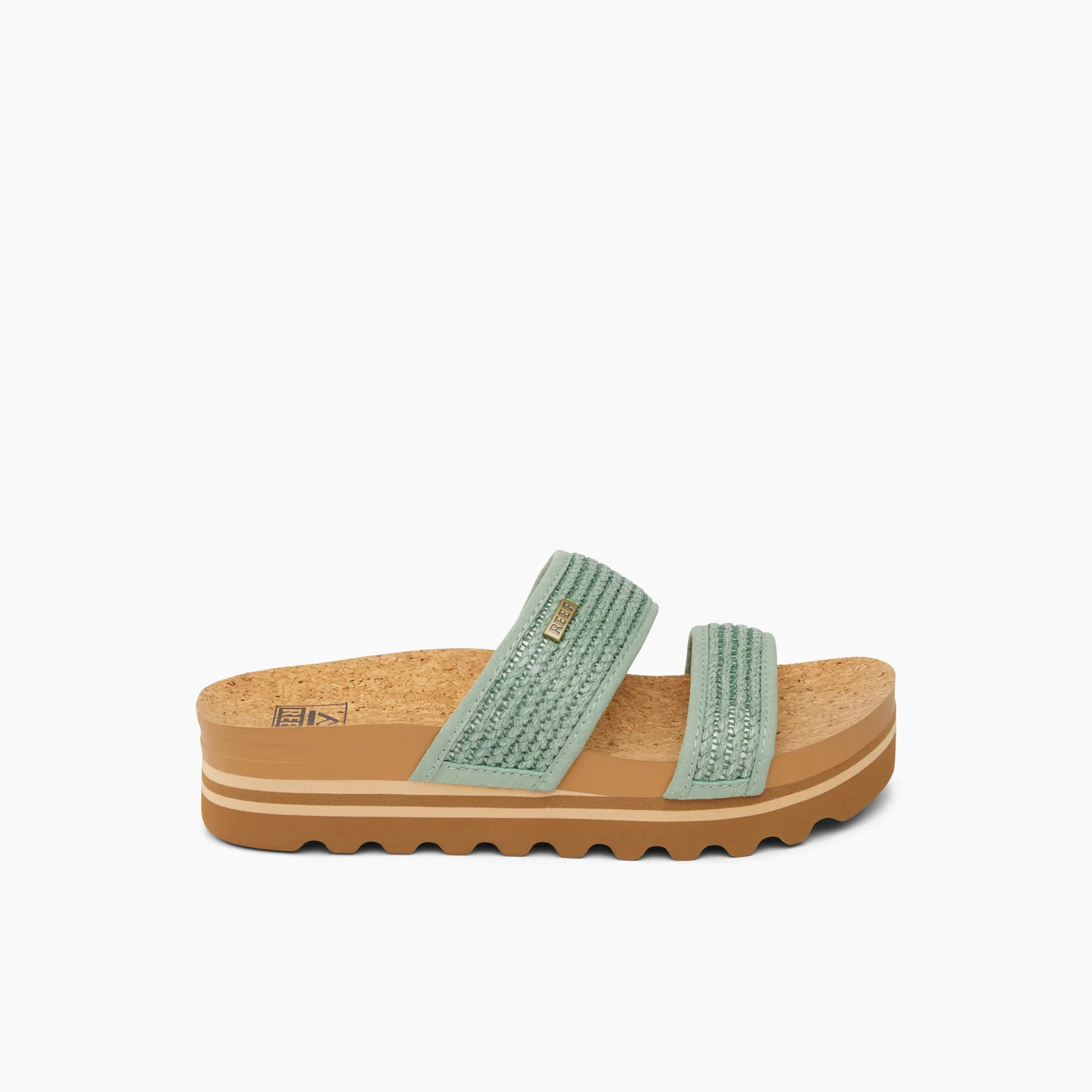 Women's Cushion Vista Hi Slides in Frosty Raffia | REEF® | REEF