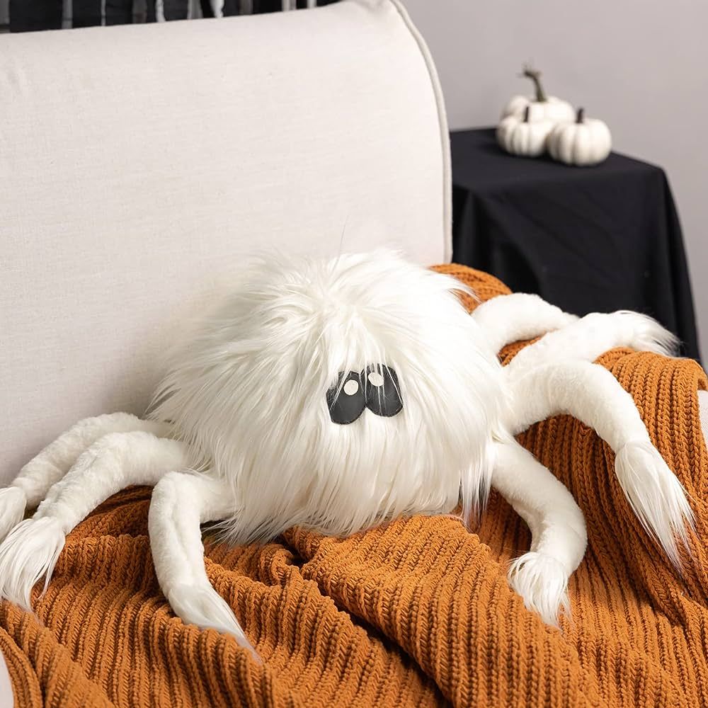 Ashler Halloween Spider Decorative Throw Pillow, Cartoon Spider Cushion Plush Stuffed Beige 10.5 ... | Amazon (US)