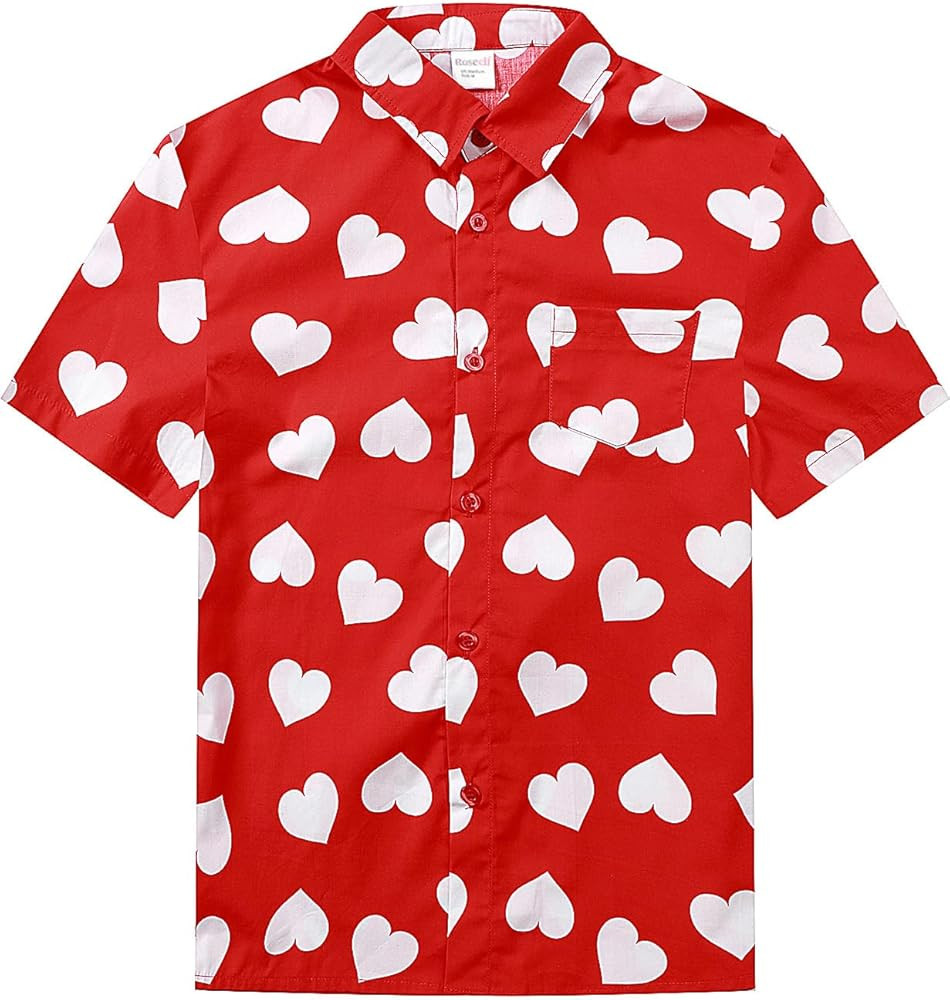 Toddler and Boys Cotton Holiday Button Down Short Sleeve Novelty Shirts | Amazon (US)