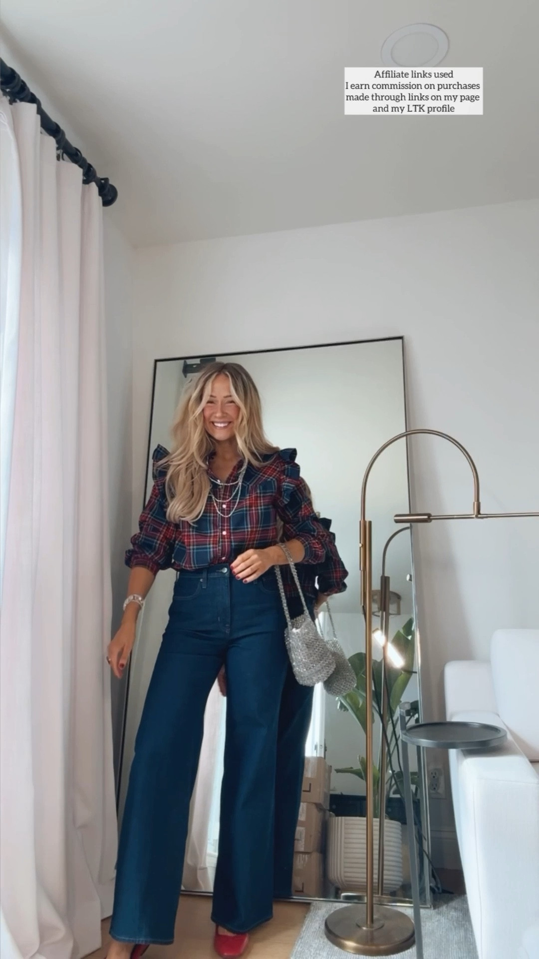 Cute casual holiday outfit with jeans
 
Amazon holiday plaid shirt

