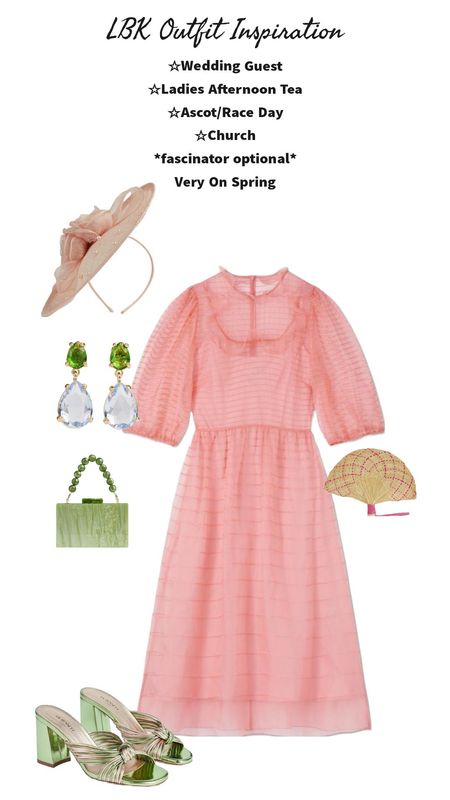 Spring Outfit Inspiration for wedding, ascot/race day, church or afternoon tea. Cute look. Outfit Layout.

#LTKstyletip #LTKeurope #LTKwedding
