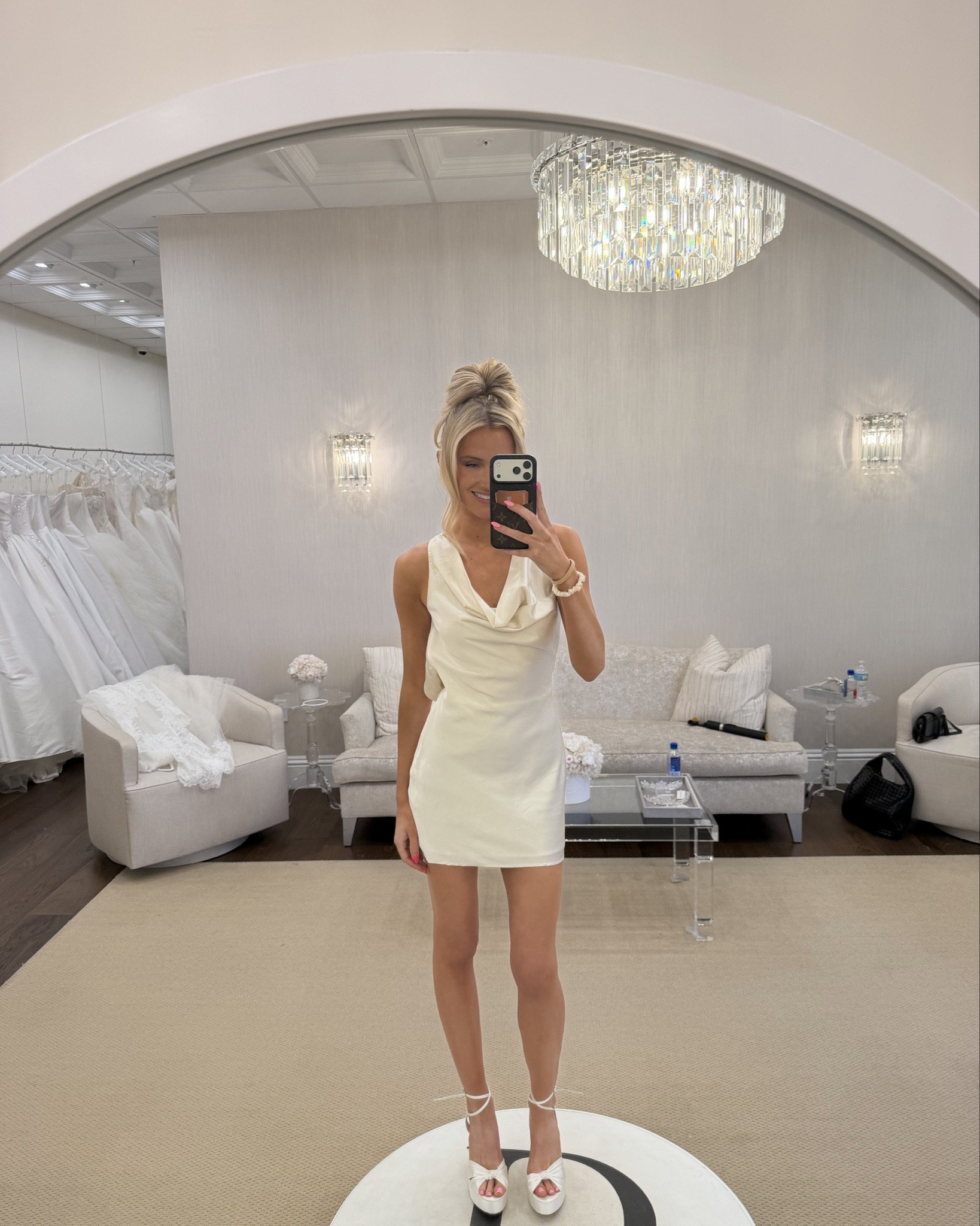 Wedding dress shopping outfit! 

White mini dress | bridal style | bridal outfit | engagement  

#LTKWedding