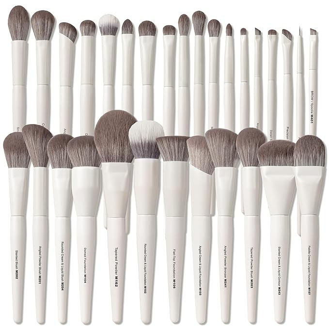 30 Pcs Pro Grade Makeup Brushes Set with Dense Ultra Soft Bristle,Elegant Design Luxury Make up B... | Amazon (US)