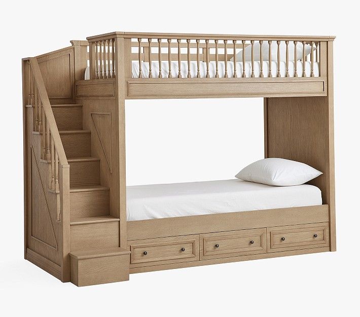 Fillmore Twin-Over-Twin Stair Bunk Bed | Pottery Barn Kids