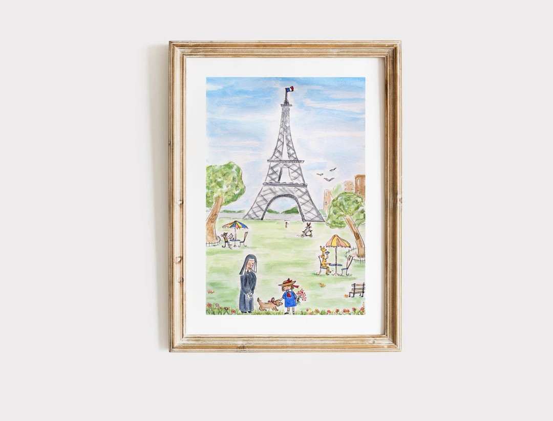 Little Madeline in Paris 5x7" & 6x8" | Madeline Print of an Original Painting - Etsy | Etsy (US)