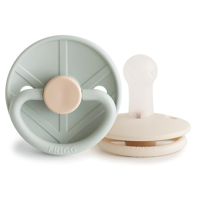 FRIGG Little Viking SilkySoft Silicone Baby Pacifier 2-Pack | Made in Denmark | BPA-Free (Sage/Cr... | Amazon (US)