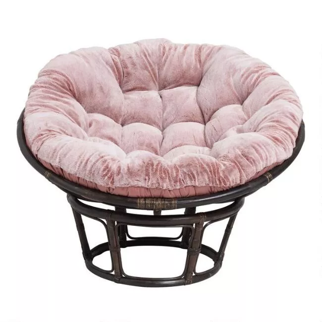 Faux fur best sale papasan chair