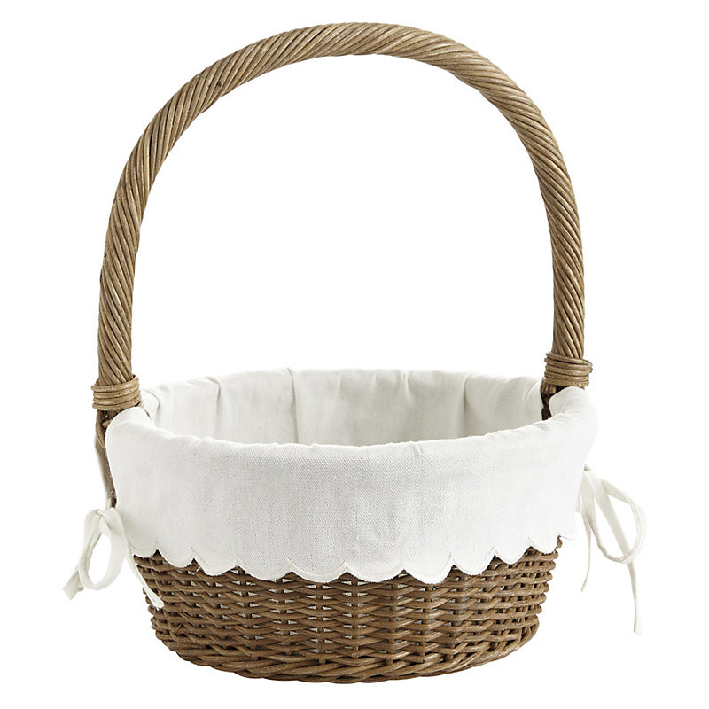 Wicker Easter Basket with Liner - Cream Scalloped - Ballard Designs | Ballard Designs, Inc.
