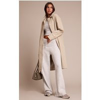 Light Grey Rib Soft Knit Fold over Pants | PrettyLittleThing US