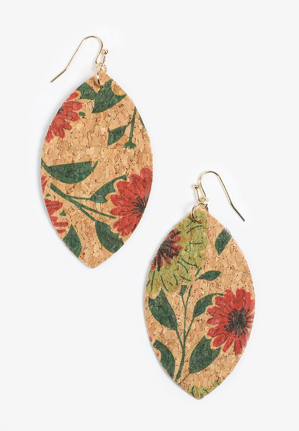 Floral Cork Drop Earrings | Maurices