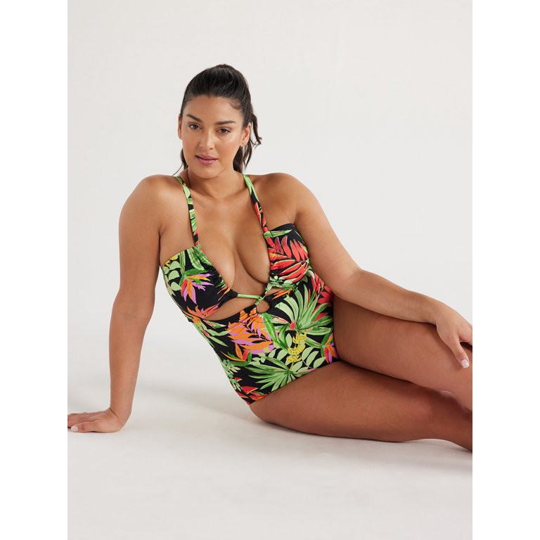Sofia by Sofia Vergara Women's and Plus Claudia One Piece Swimsuit with Shaping Curvetex®, Sizes... | Walmart (US)
