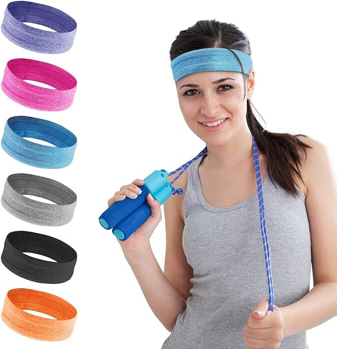 GULEX Workout Headbands for Women, Sweat Headbands for Women Workout Non-Slip Sweat Wicking Sport... | Amazon (US)