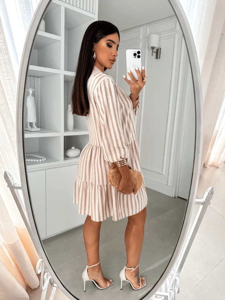 Chamise Bata Feminina Manga Longa Tecido Linho Com Botões Moda Feminina Casual Elegante | SHEIN