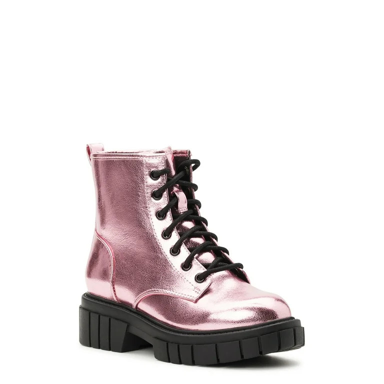 Madden NYC Little Girl & Big Girl Lug Bottom Combat Boot, Sizes 13-5 | Walmart (US)