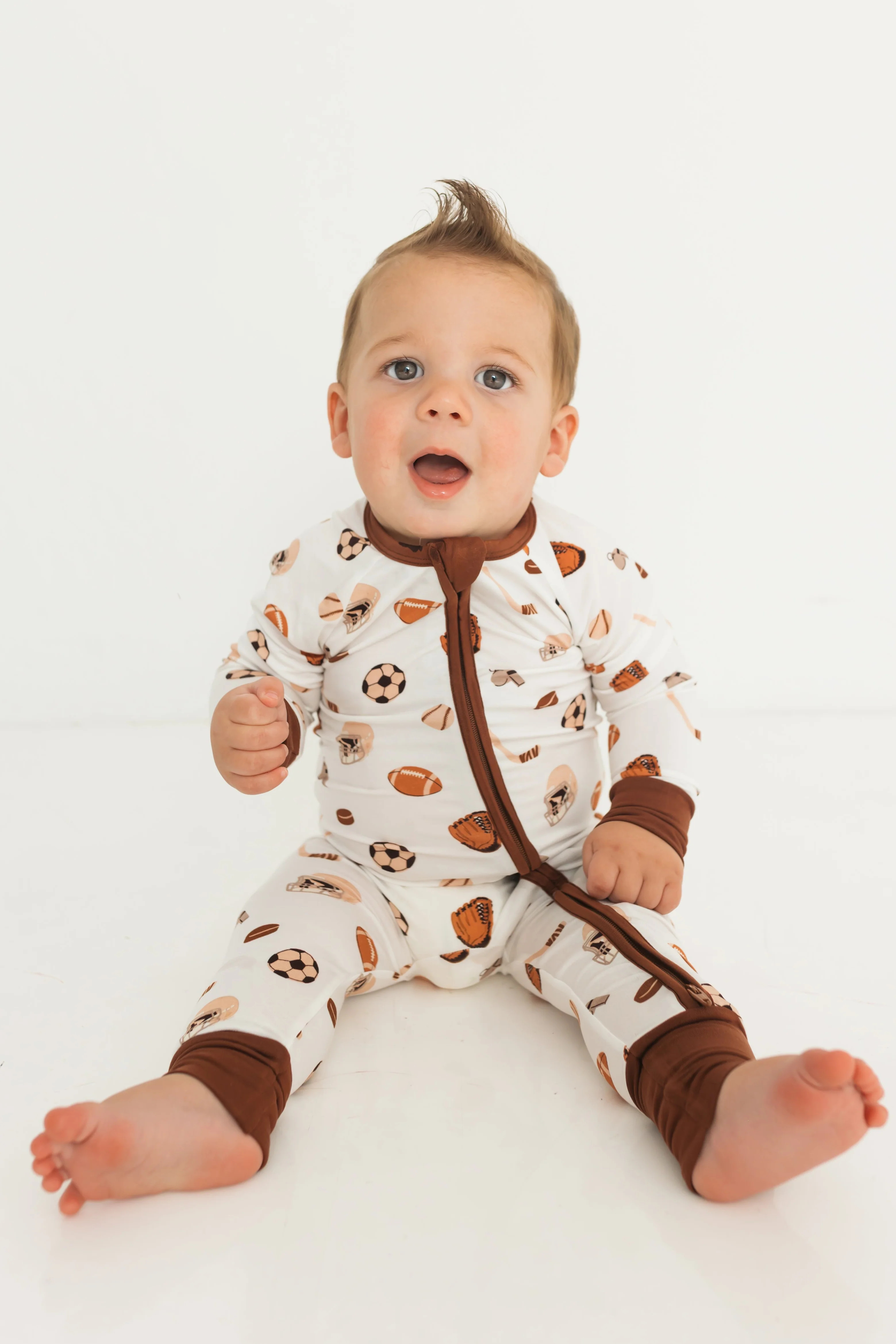 Sports Zipper Romper | Baby Bamboo Pajamas | In My Jammers | In My Jammers