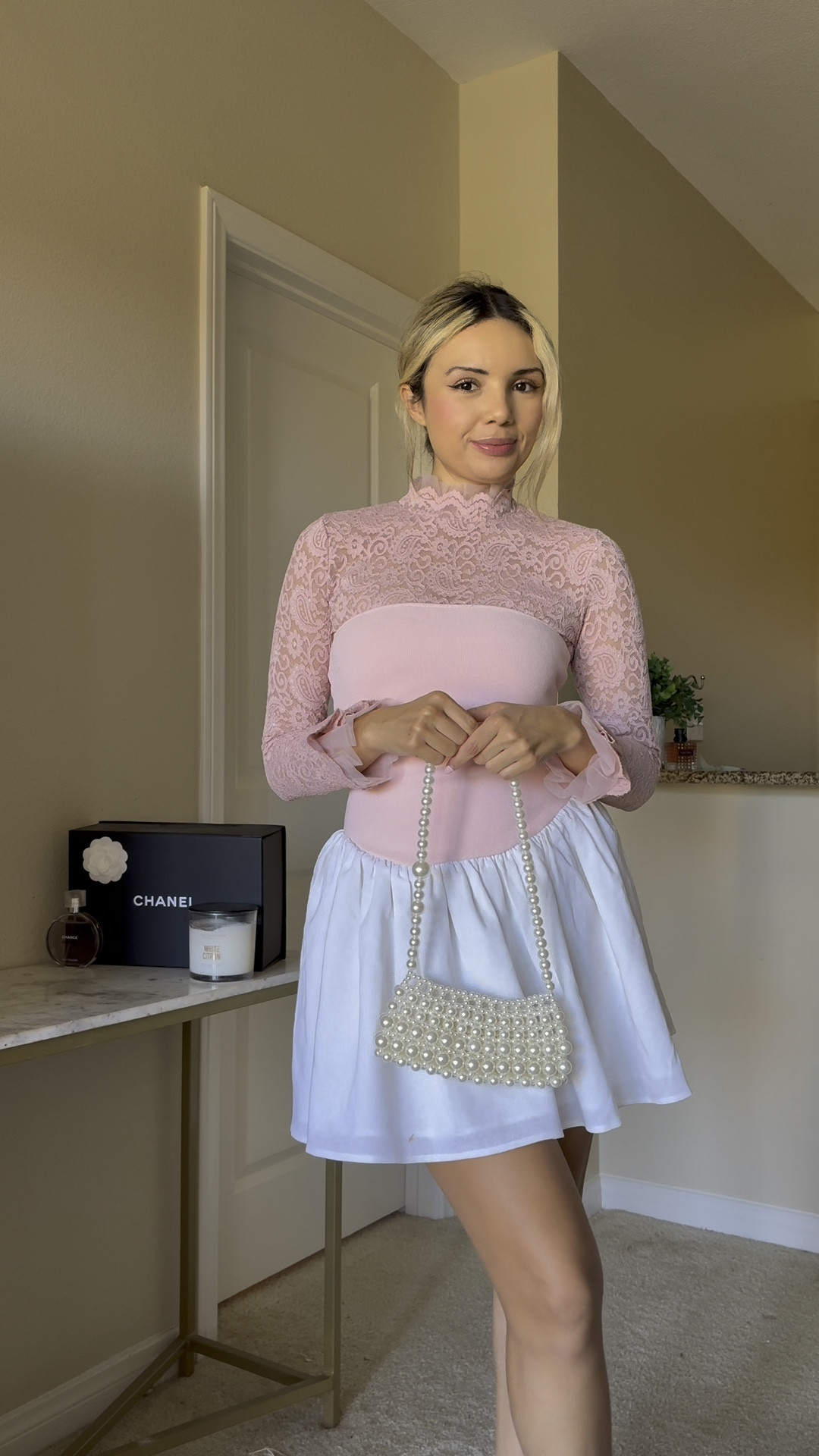 Pink outfit, layering a lace top, layering for winter, classy look

#LTKSeasonal #LTKStyleTip