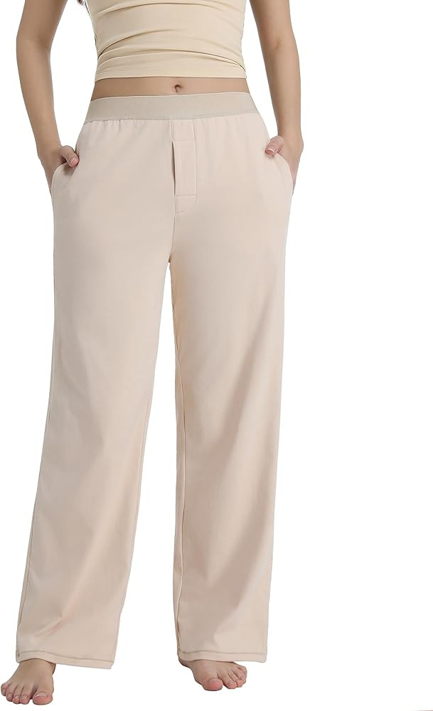 Lightweight Loose Pants for Women Casual Lounge Pants Athletic Joggers Yoga Pants with Pockets | Amazon (US)
