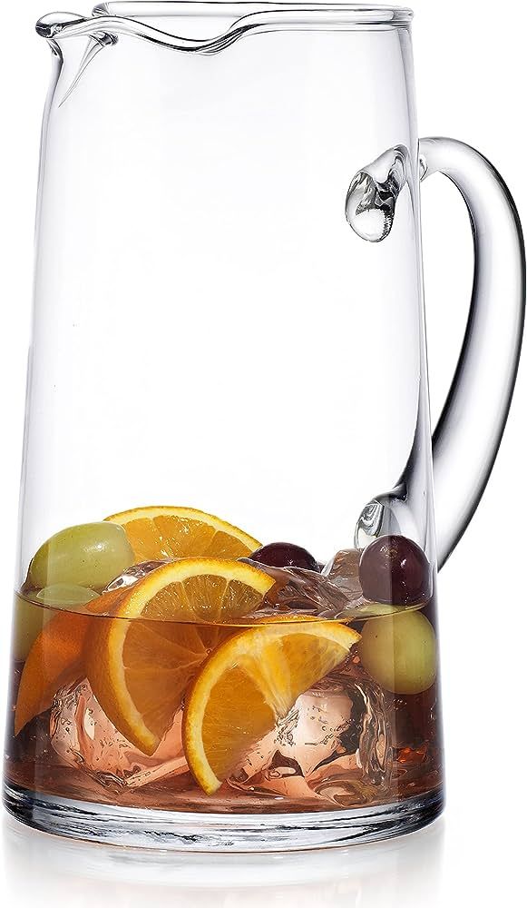 Glass Water Pitcher with Spout – Elegant Serving Carafe for Water, Juice, Sangria, Lemonade, an... | Amazon (US)
