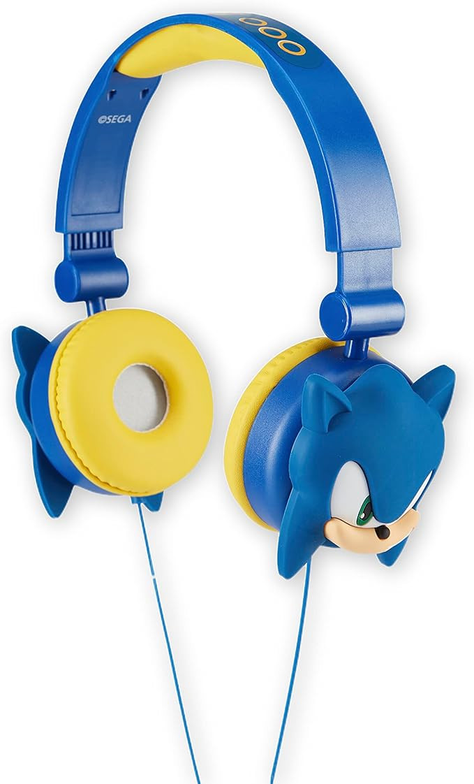 Sonic The Hedgehog Over-Ear Headphones for Kids - Adjustable Headband, Stereo Sound, Tangle-Free ... | Amazon (US)