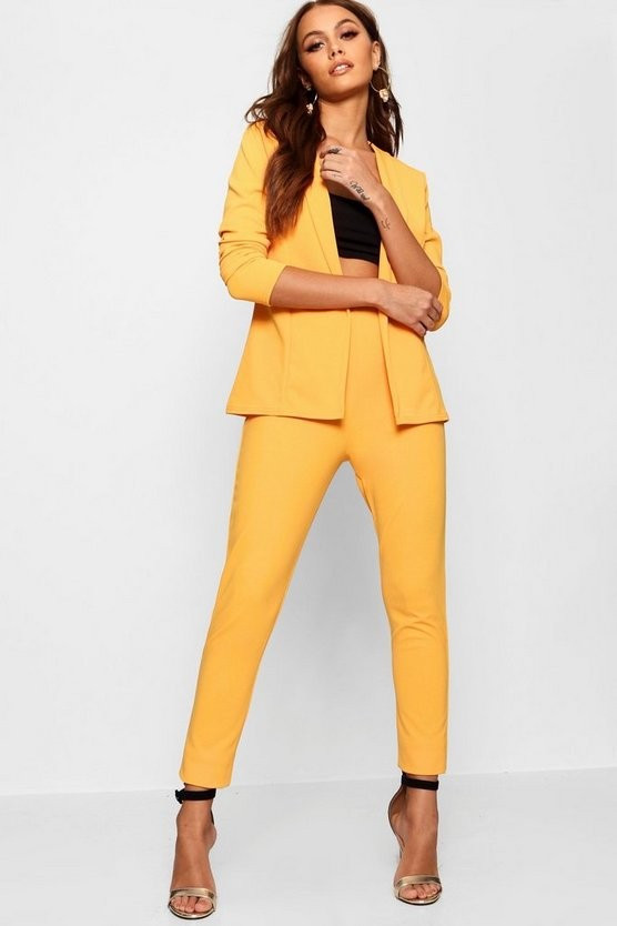 Crepe Fitted Suit | Boohoo.com (US & CA)