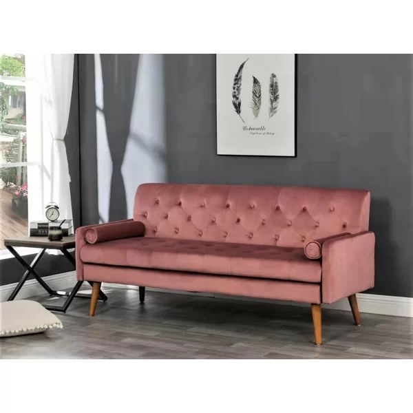 Stansbury 68.5" Velvet Square Arm Sofa | Wayfair North America