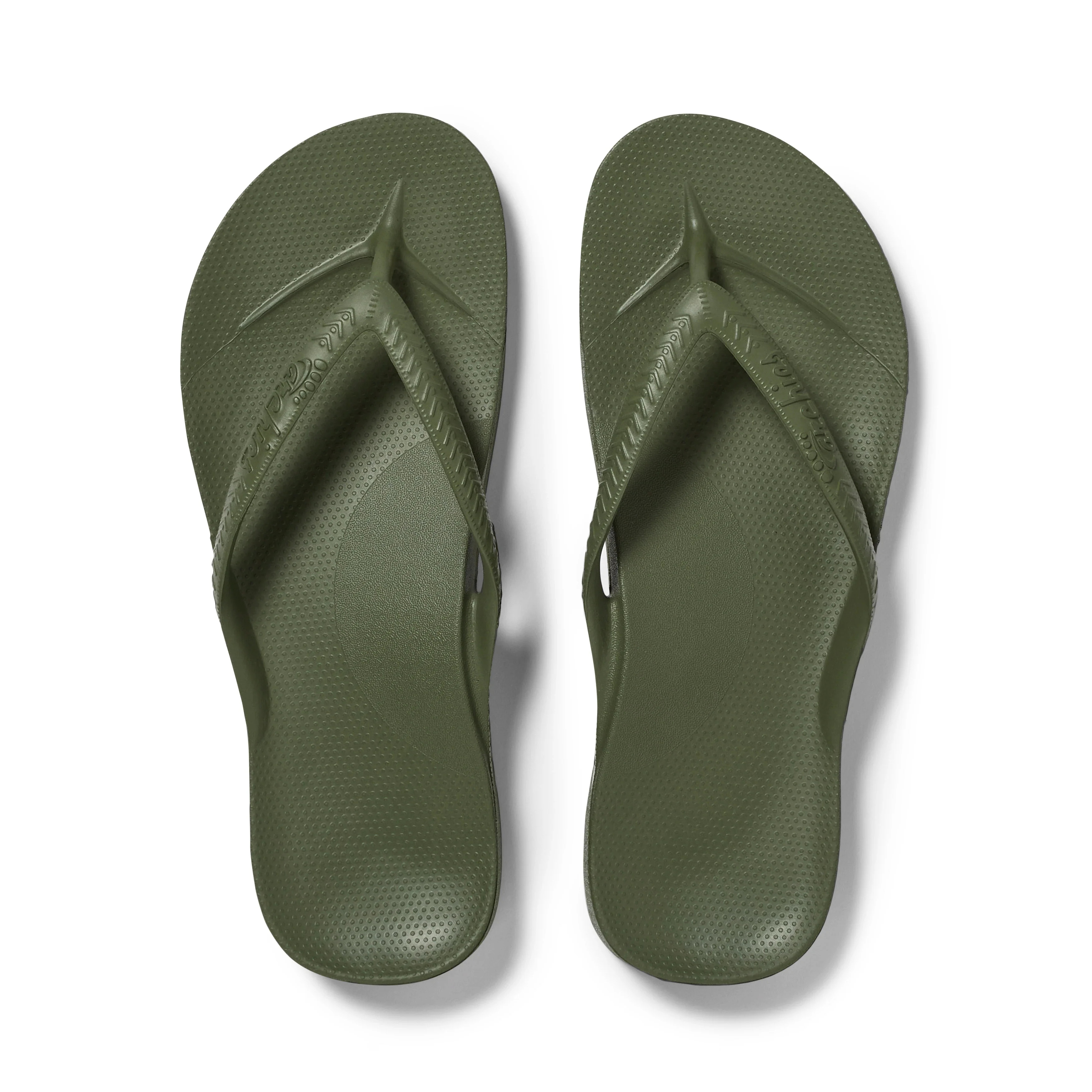 Olive - Arch Support Flip Flops | Archies Footwear US