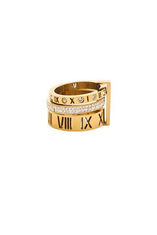 Mazin Jewels Roman Numeral Ring in Gold from Revolve.com | Revolve Clothing (Global)