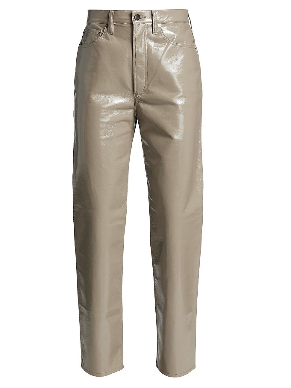 90s Leather Pinched-Waist Pants | Saks Fifth Avenue