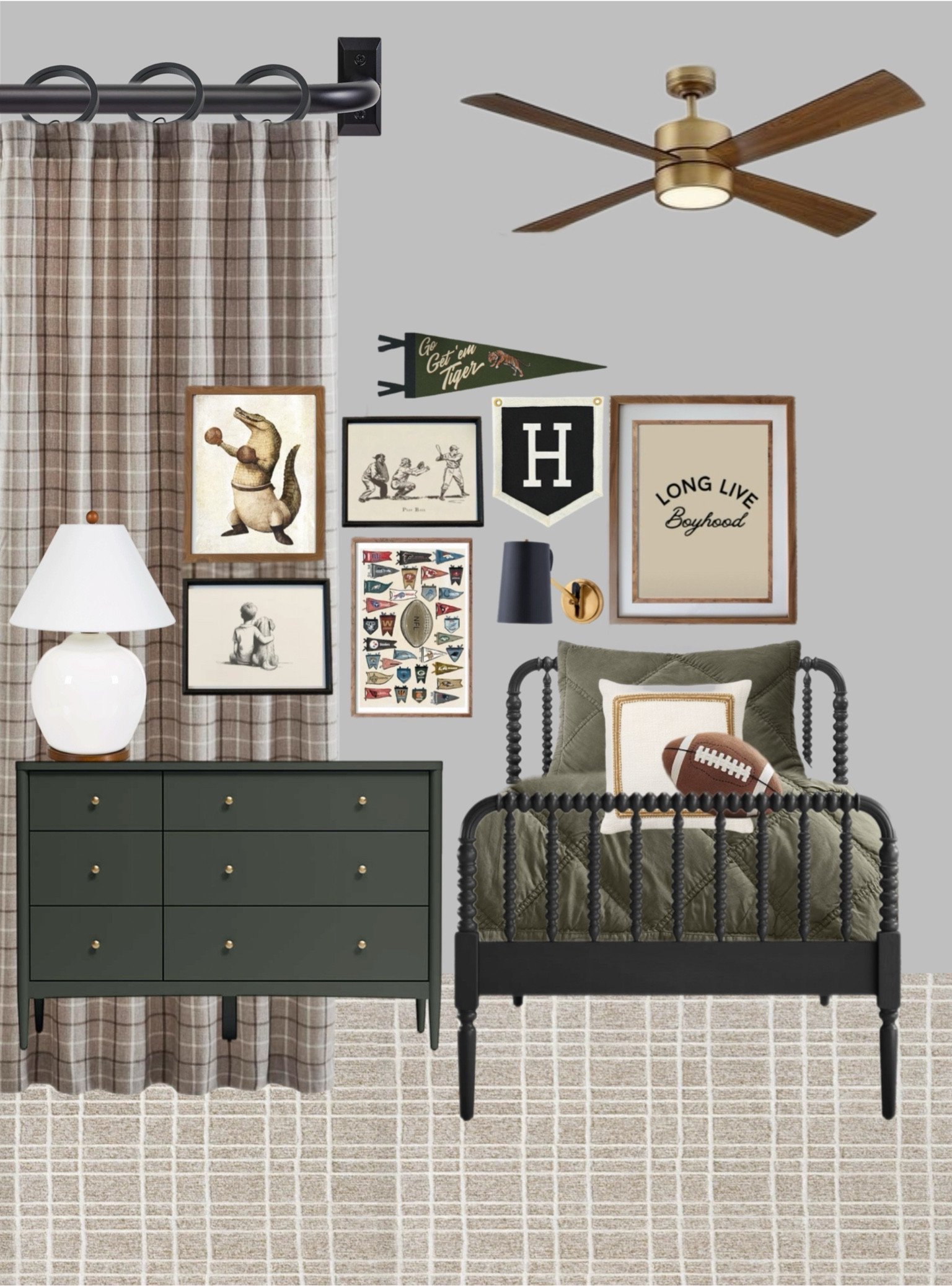 Vintage boyhood bedroom 

#LTKKids #LTKBaby #LTKHome