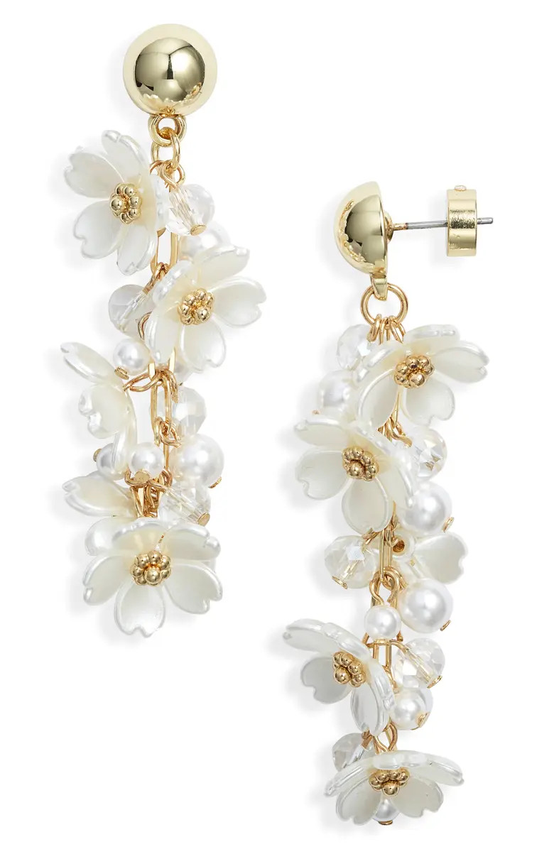 Floral Cascade Linear Drop Earrings | Nordstrom