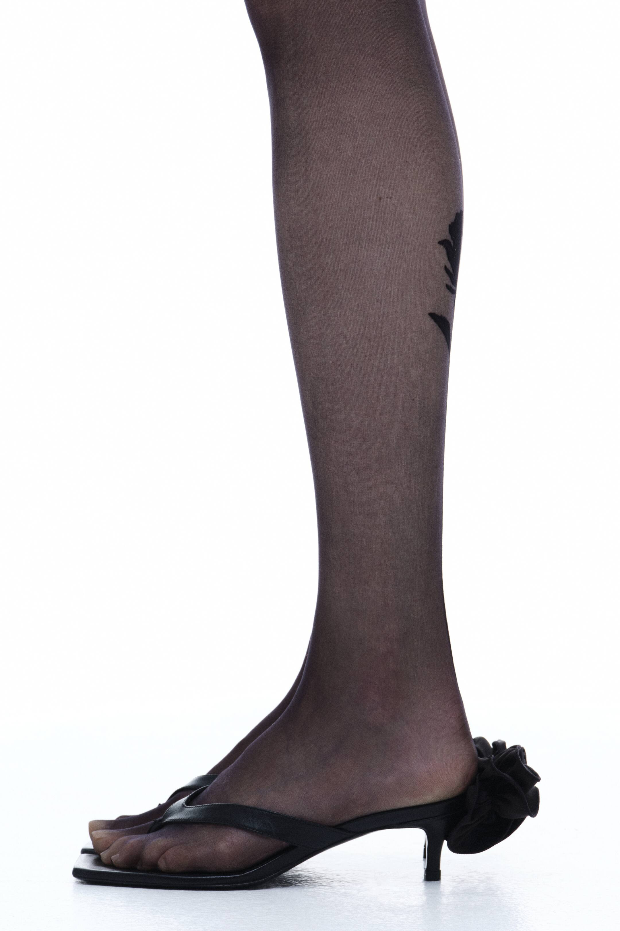 Rose-Appliquéd Leather Sandals | H&M (US + CA)