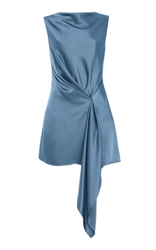 Alyssa Draped Satin Mini Dress | Moda Operandi (Global)