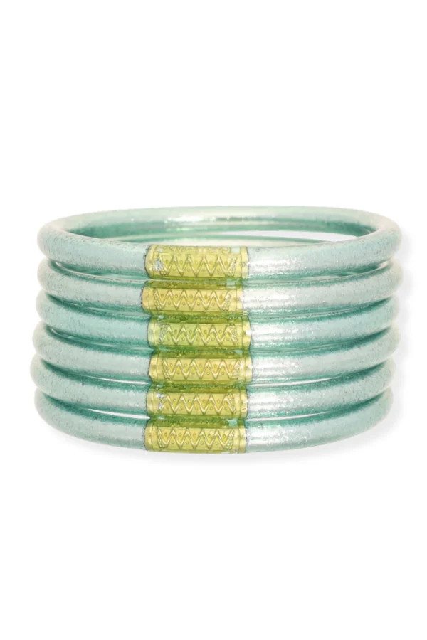 BudhaGirl Mint Bangle Bracelet Set of 6 Medium | The Willow Tree