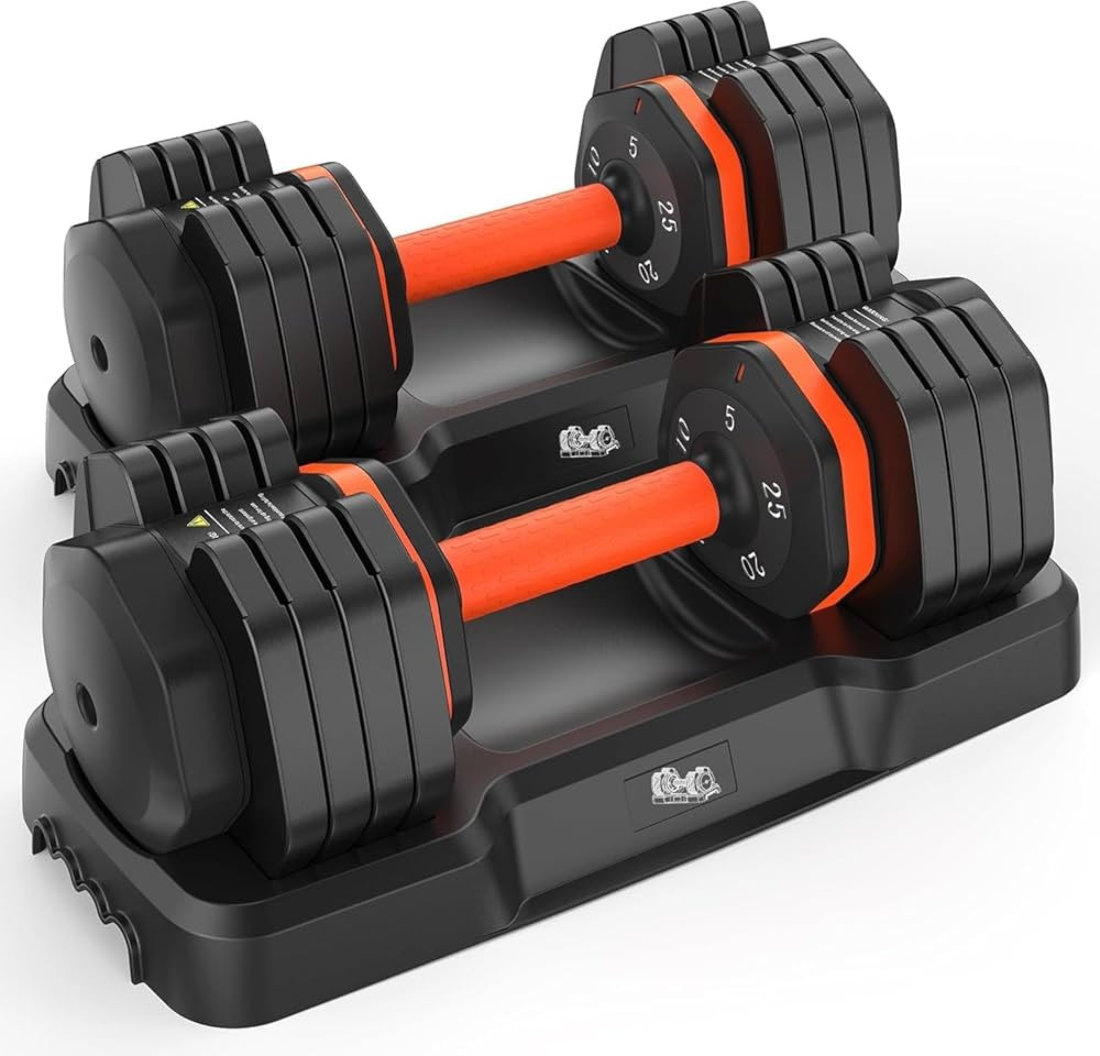 25LB 55LB Adjustable Dumbbells Set, 5LB to 25LB Dumbbell Pair,15LB to 55LB Weight Set of 2, Home ... | Amazon (US)