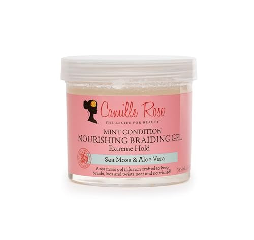 Camille Rose Braiding Gel, Mint Condition – Sea Moss & Aloe Vera Braid Gel for Dry, Itchy Scalp, Flake & Frizz Control, 12 Oz | Amazon (US)