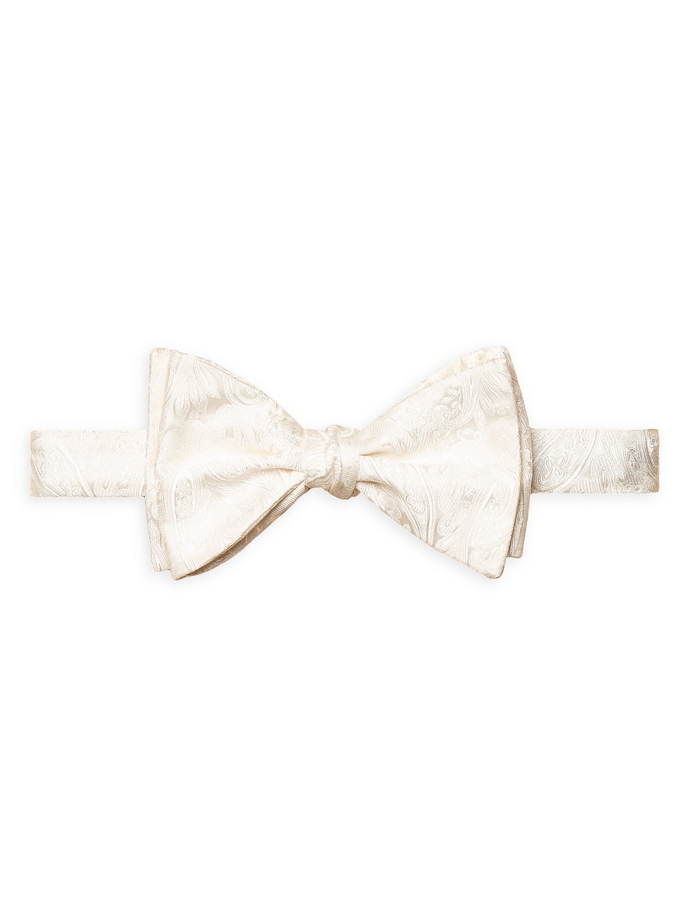 Men's Paisley Silk Jacquard Self-Tied Bow Tie - White | Saks Fifth Avenue