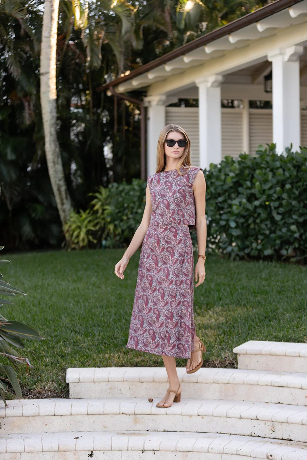 Park Avenue Skirt - Coco Palazzo Paisley | Julia Amory