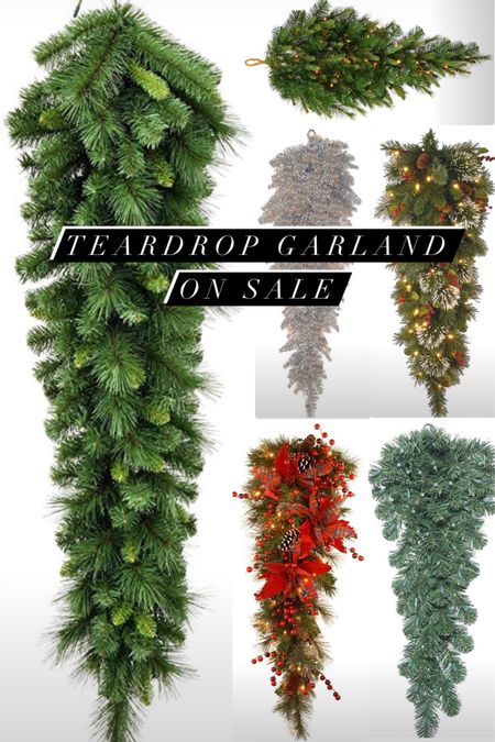 Teardrop garlands are great for mantels, tables, or doors.  Shop after Christmas sales.

#LTKsalealert #LTKSeasonal #LTKhome